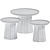 Elegant Metal Pine Coffee Tables 3D model small image 2