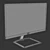 HP 21.5" Widescreen LCD Monitor 3D model small image 2