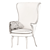 Winged High-Back Armchair: Luxury & Comfort 3D model small image 4