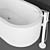 Luxurious Antonio Lupi Oio 4 Soaking Tub 3D model small image 2