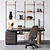Refined Office Essentials: Baxter Verba Volant Desk, Libelle Rack, Colette Chair & Oluce Atollo Glass 3D model small image 1