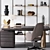 Refined Office Essentials: Baxter Verba Volant Desk, Libelle Rack, Colette Chair & Oluce Atollo Glass 3D model small image 2