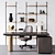 Refined Office Essentials: Baxter Verba Volant Desk, Libelle Rack, Colette Chair & Oluce Atollo Glass 3D model small image 4