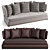 Luxurious B&B Italia Amoenus Sofa 3D model small image 3