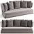 Luxurious B&B Italia Amoenus Sofa 3D model small image 5