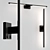 Modern Metal and Acrylic LED Wall Lamp 3D model small image 1