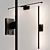 Modern Metal and Acrylic LED Wall Lamp 3D model small image 3