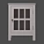 Elegant Glass-Paneled Accent Cabinet 3D model small image 2