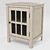 Elegant Glass-Paneled Accent Cabinet 3D model small image 8