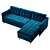 Sagunto Corner Sofa Bed 3D model small image 2