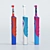 Oral-B Vitality Electric Toothbrush - Classic White and 2 for Kids 3D model small image 6