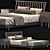 Modern Bed Living | Wayfair Home 3D model small image 1