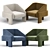 Modern LUNITE Chair by DOOQ 3D model small image 2