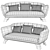 Stylish peti_sofa: Comfort meets elegance 3D model small image 2