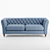 Elegant Chatsworth Button Back Sofa 3D model small image 2