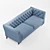 Elegant Chatsworth Button Back Sofa 3D model small image 3