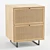 Boho Mango Wood Filing Cabinet 3D model small image 1