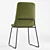 Sleek Metal Dining Chairs 3D model small image 4