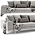 Elegant Verzelloni Irving Sofa 3D model small image 3