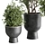 Outdoor Plant Collection: 29 Concrete Vase 3D model small image 2