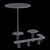 BAIA Outdoor Collection: Umbrella, Table, Seat 3D model small image 6