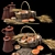 Artisan Buns in Wicker Basket 3D model small image 7