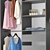 AURDAL Dark Gray Wardrobe: Organize Clothes 3D model small image 3