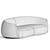 Contemporary Pacific Sofa by Moroso 3D model small image 5