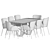 Modern 5-Piece Dining Set 3D model small image 4