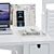 Modern Office Set: Desk, Chair, MacBook, iPhone 3D model small image 3