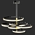 Black and Gold LED Pendant - Hoopla 3D model small image 2