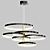 Black and Gold LED Pendant - Hoopla 3D model small image 7