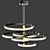 Black and Gold LED Pendant - Hoopla 3D model small image 8
