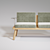 2-Seater Sofa with Side Tables 3D model small image 2
