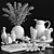 Elegant Kitchen Decor Set 3D model small image 5