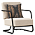 Stylish ITALINI Armchair STEFANIA 3D model small image 1