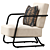 Stylish ITALINI Armchair STEFANIA 3D model small image 3