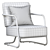 Stylish ITALINI Armchair STEFANIA 3D model small image 5