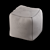 Faux Fur Poufs: Luxurious Pottery Barn Accent 3D model small image 2