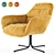 KARE Bristol Velvet Armchair - Swivel Design 3D model small image 2