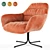 KARE Bristol Velvet Armchair - Swivel Design 3D model small image 3
