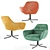 KARE Bristol Velvet Armchair - Swivel Design 3D model small image 5