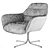 KARE Bristol Velvet Armchair - Swivel Design 3D model small image 7