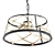 Sleek Wire Pendant Chandelier 3D model small image 1