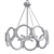 Rustic Farmhouse Circle Chandelier 3D model small image 2