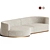 Chloe Curved Sofa: Elegant and Versatile Seating 3D model small image 2