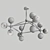 Modern Ball Chandelier 12: Stunning 100cm Diameter 3D model small image 2