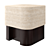 Elegant Lloyd Tables: Travertine & Dark Walnut 3D model small image 1