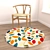 Round Rugs Set: 6 Variations 3D model small image 4