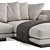 Elegant B&B Italia Noonu L Sofa 3D model small image 4